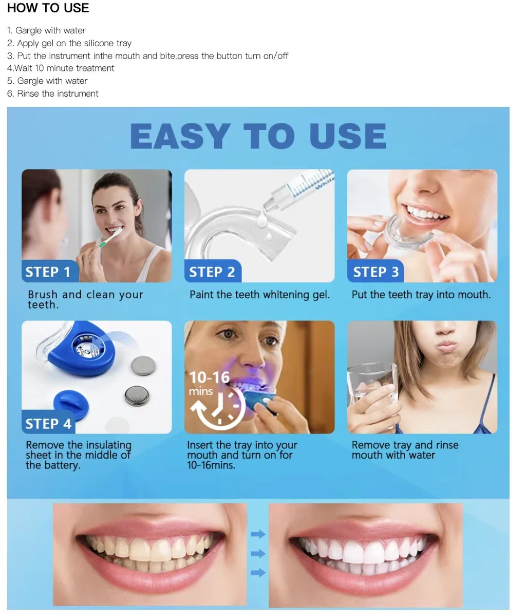 Transform Your Smile at Home!✨🌟 Get Whiter Teeth with Our 44% Peroxide Whitening Gel Kit & Brush! 🦷💖